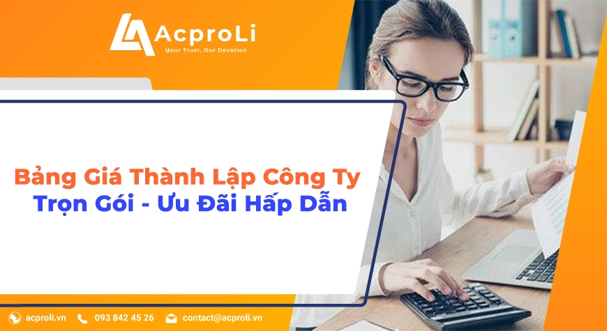 Bảng giá thành lập công ty