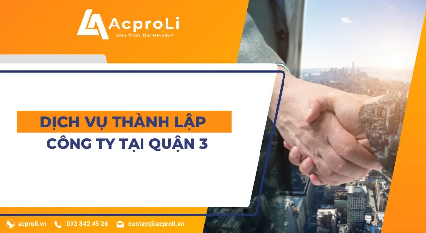 Thành Lập Công Ty Tại Quận 3 TP.HCM Trọn Gói, Chỉ 500k