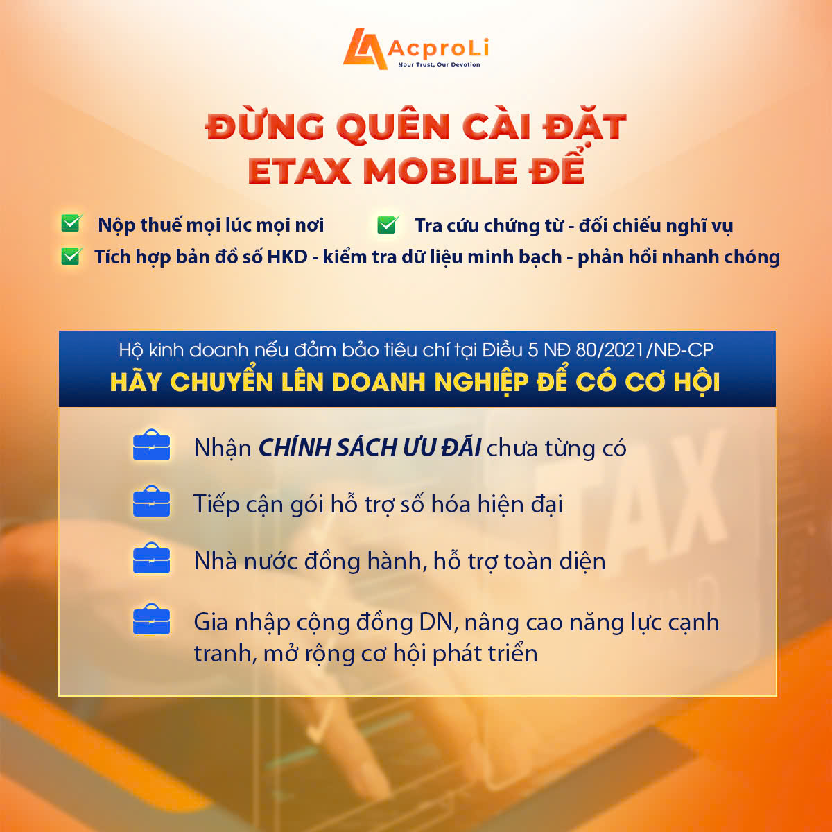 ĐỪNG QUÊN CÀI ĐẶT ETAX MOBILE