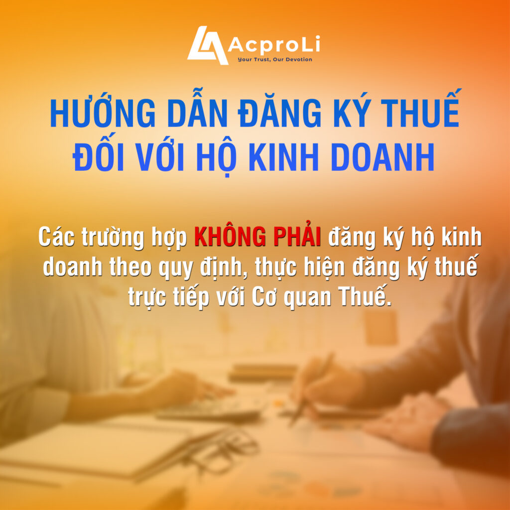 HƯỚNG DẪN ĐĂNG KÝ THUẾ CHO HỘ KINH DOANH