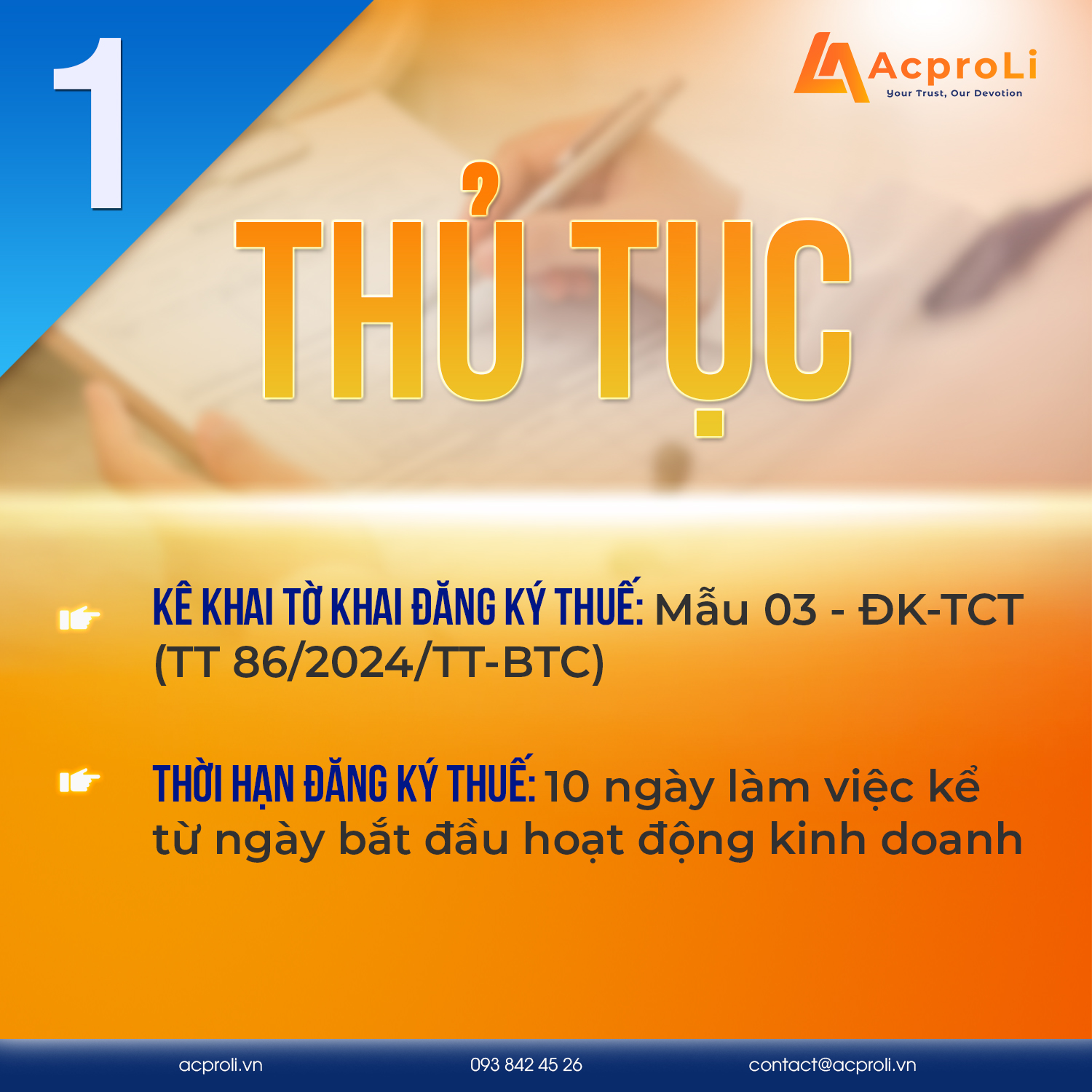  Thủ tục đăng ký thuế
